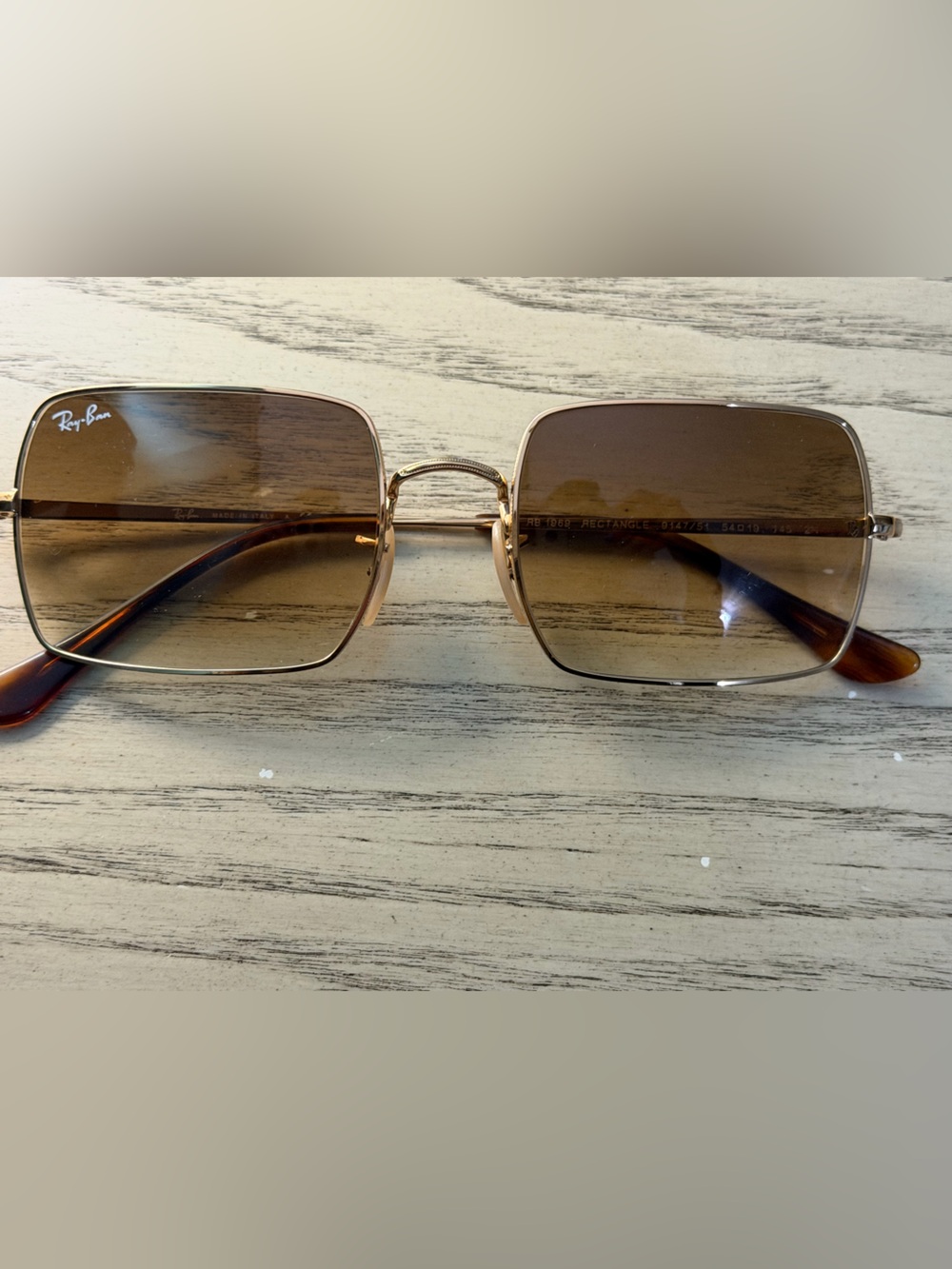 Ray-Ban Gold Frame with Brown Lenses Sunglasses